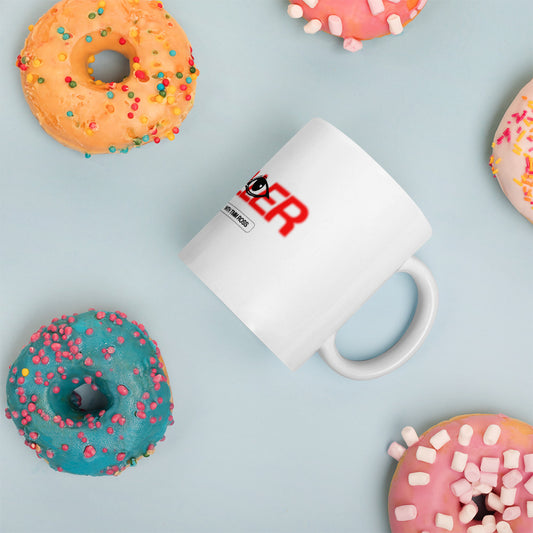 White glossy mug - dweller