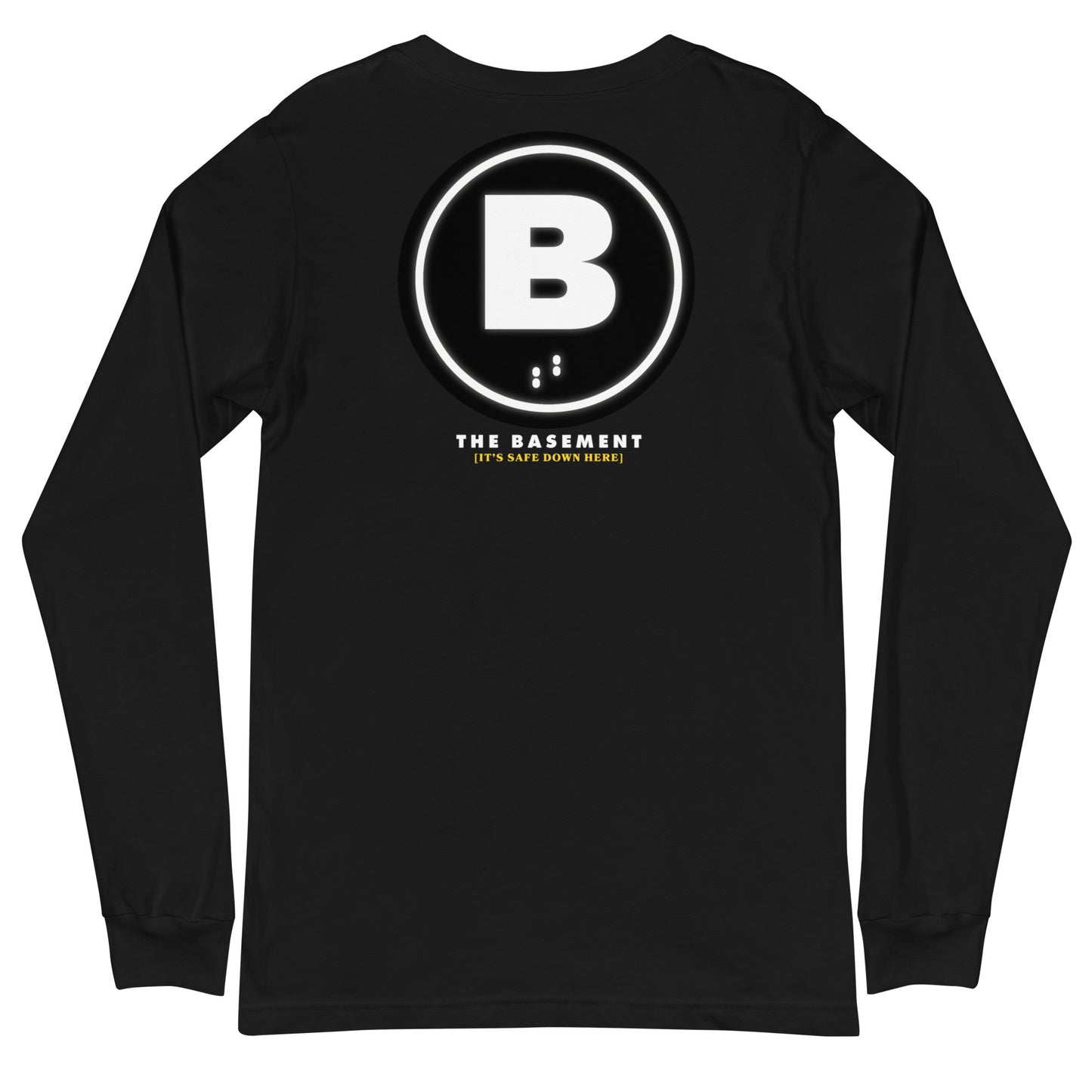 Press B - It's safe down here | Unisex Long Sleeve Tee